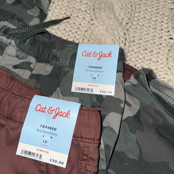 Cat & Jack Boys stretch tapered cargo pants bundle deal ! - Picture 15 of 16